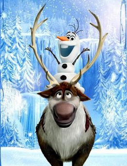 мультфильм снеговик и олень